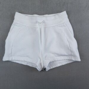 Lululemon Scuba High-Rise Short 5" White Womens Size 4 Light Cotton Terry